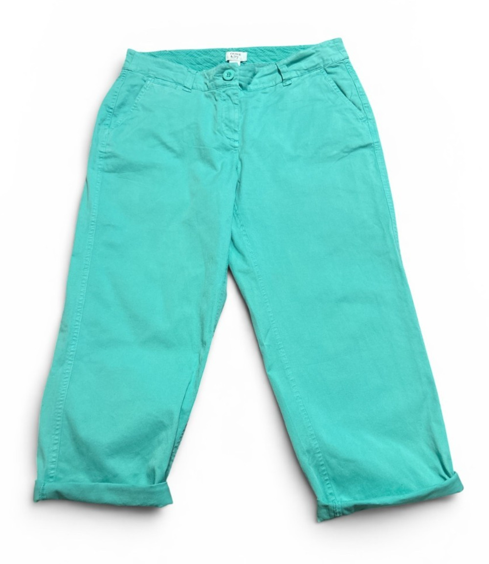 Crown & Ivy Petite Mint Green Chino Pants Size 8 Seafoam Cropped Trousers